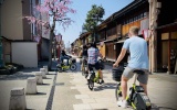 桜とサイクリング１